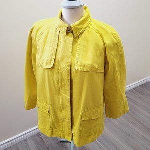 Liz Clairborne mustard yellow spring coat XL